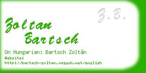 zoltan bartsch business card
