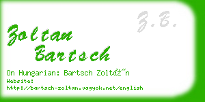 zoltan bartsch business card